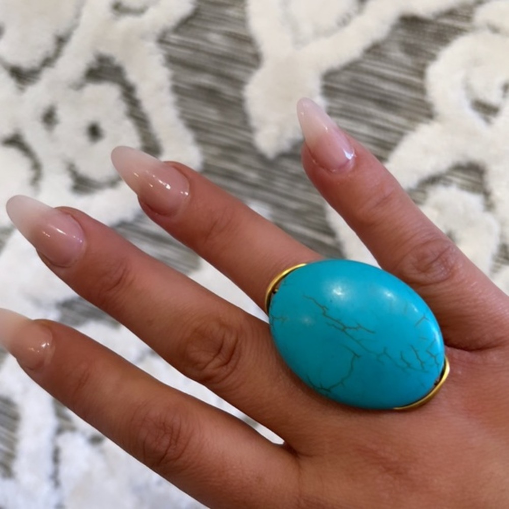 Turquoise Handmade Adjustable Statement Ring